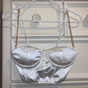 corset style white top